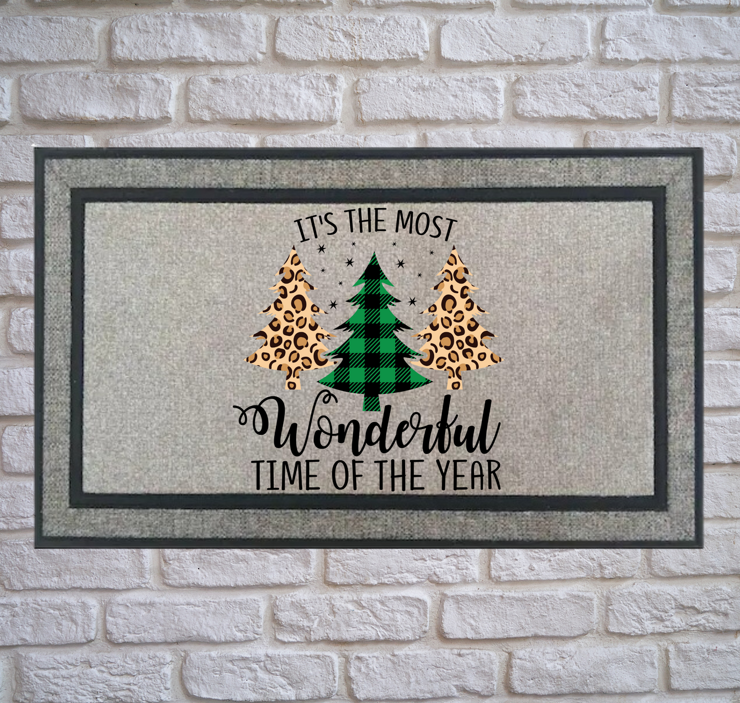 Christmas Trees Door Mat