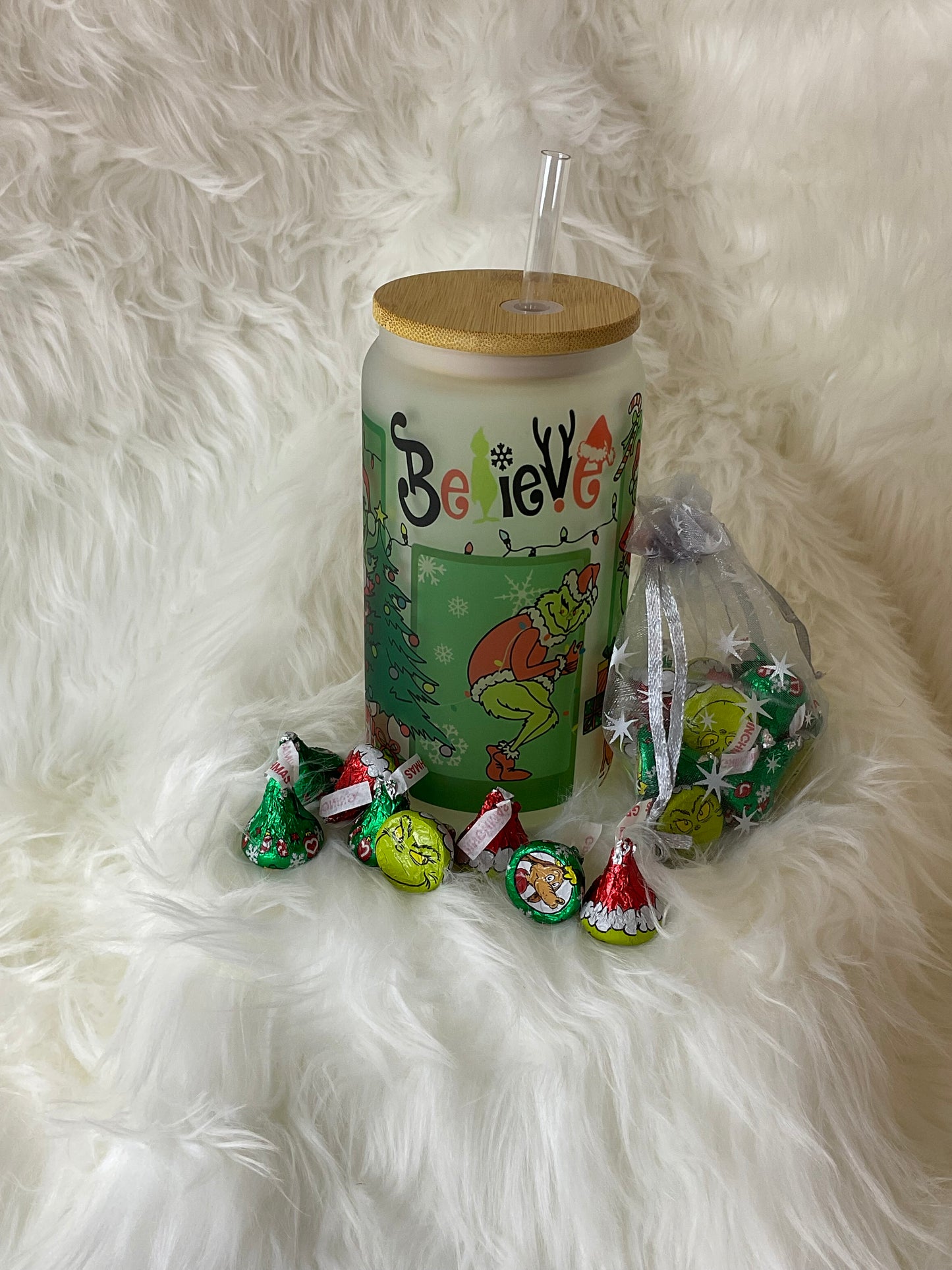 The Grinch Glass Can Tumbler