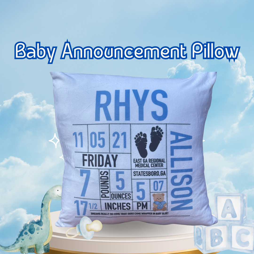 Baby Announcement Pillow