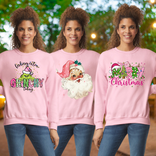 Pink Christmas Design Shirts