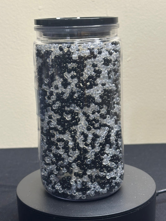 Black & Crystal Bead Globe Tumbler