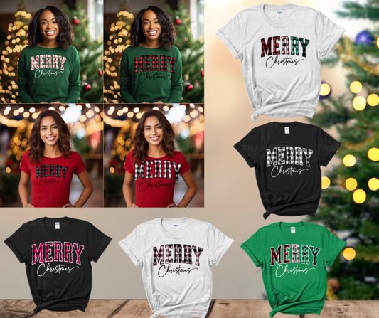 Plaid Merry Christmas Shirt