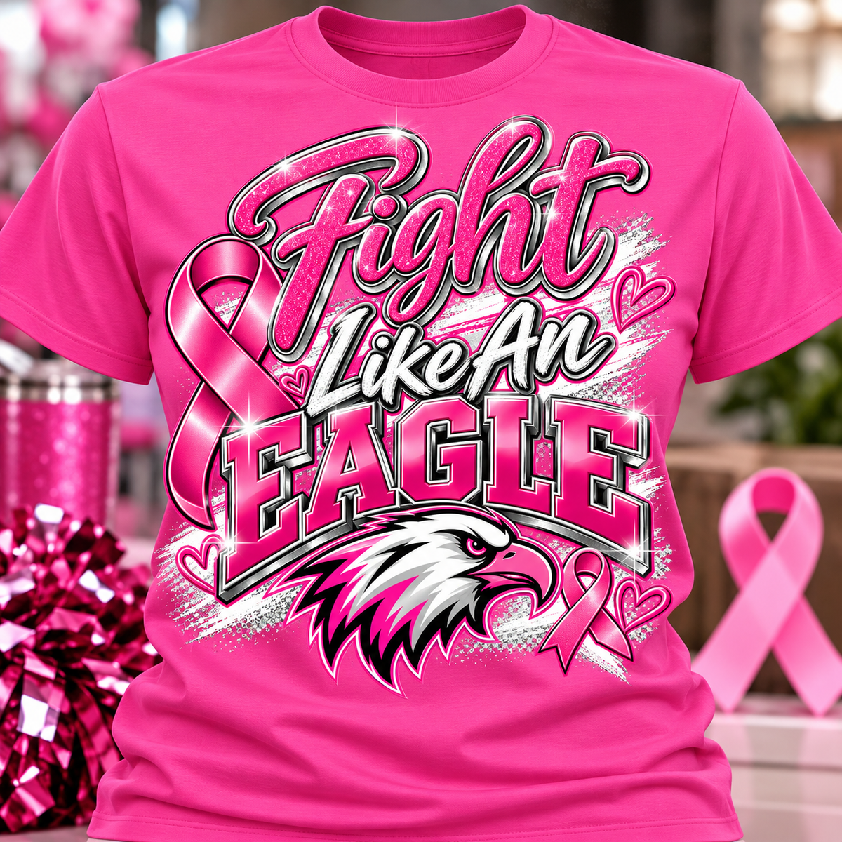 Eagle Breast Cancer Awareness T-Shirts