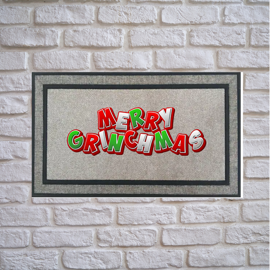 Merry Grinchmas Door Mat