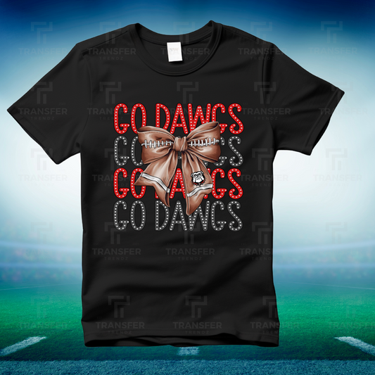 UGA Bulldogs  & Bow T-Shirt